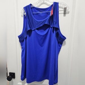 NWT Lane Bryant Livi Workout Tank Top Cutout Details 4x/26-28 Moisture Wicking
